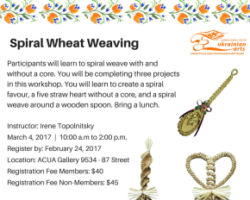 Spiral Wheat Weaving Workshop